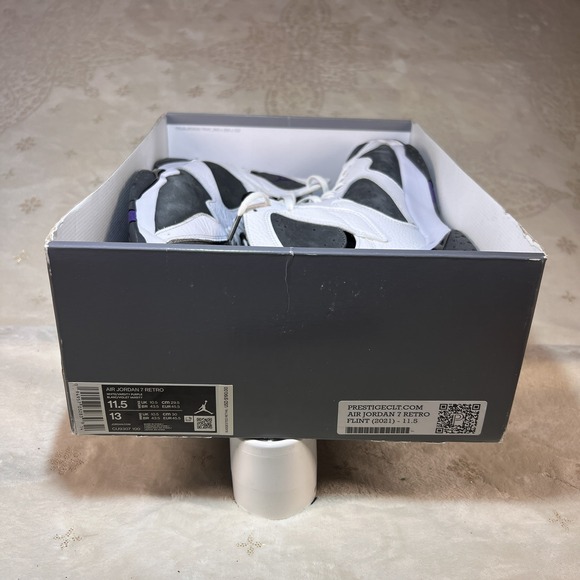 2921 Nike Air Jordan 7 Retro Shoes (White/ Varsity Purple) US 11.5 CU9307-100 main image 9